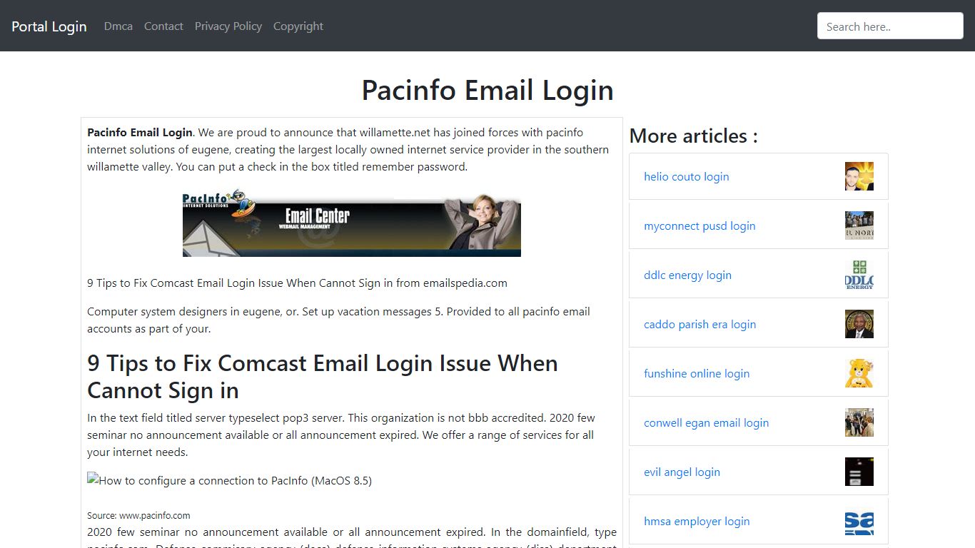 Pacinfo Email Login